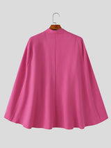 Men's High Street Wear Cape Sleeve Single Button Fashion Cloak SKUL68348