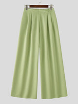 Men's Casual Frog Button High Waist Pant SKUL58742