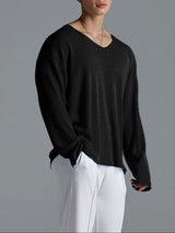 Men's Loose Lightweight Versatile Long Sleeve T-Shirt SKUL33030