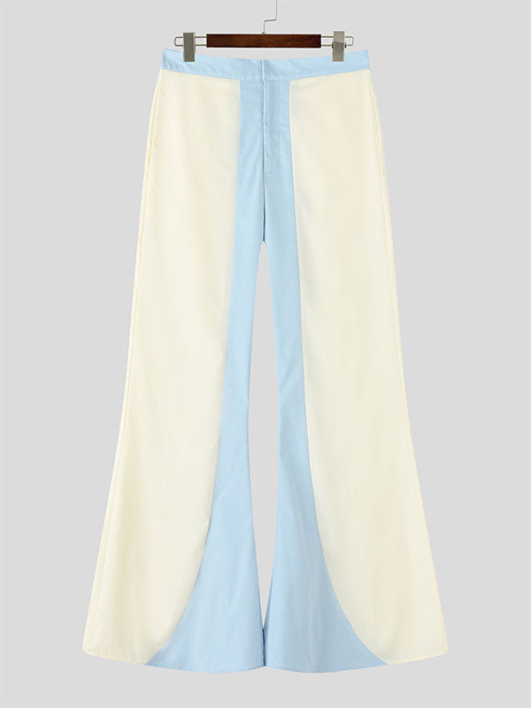 Men's Colorblock Flared Casual Pant SKUL24198