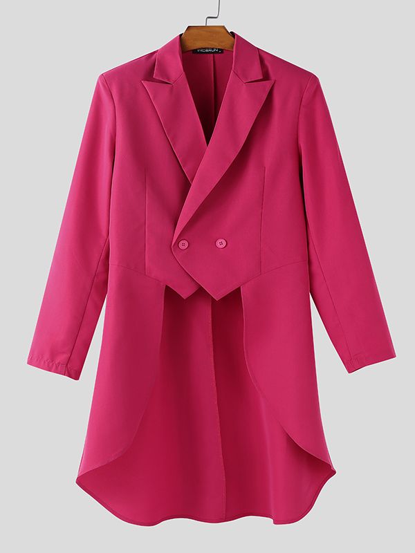 Men's Deconstructed Solid Color Casual Long Sleeve Blazer SKUL51014