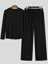 Men's Clean Fit Fluid Drape Modal Wide Two Pieces Outfit SKUL84001