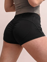 Men's Sexy Athletic Gym Ruched Butt Lift Mesh Panel Scrunch Booty Elastic Waist Mini Length Yoga Short SKUL70269