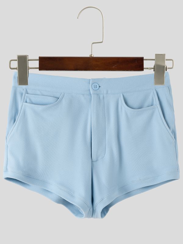 Men's Beach Resort Fit Soft Knit Button Front Booty Short SKUL76208