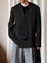 Men's Minimalist Vintage Casual Long Sleeve Blazer SKUL28560