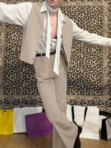 Men's Solid Color Casual Two Pieces Outfit SKUL24989