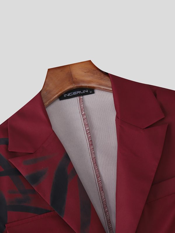 Men's Graffiti Print Casual Two Pieces Outfit SKUL38674