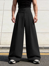 Men's Solid Color Diagonal Waist Casual Pant SKUL61030