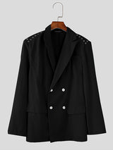 Mens Perforated Casual Long Sleeve Blazer SKUK96781