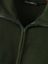 Men's Solid Color Fleece Long Sleeve Jacket SKUL39013