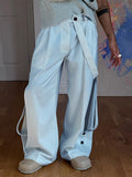 Mens Deconstruction Design Solid Casual Pants SKUK53606