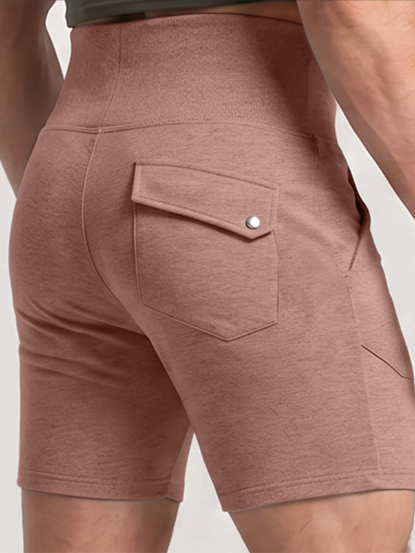 Men's High Street Urban Casual High Waist Flap Back Pocket Short SKUL80626