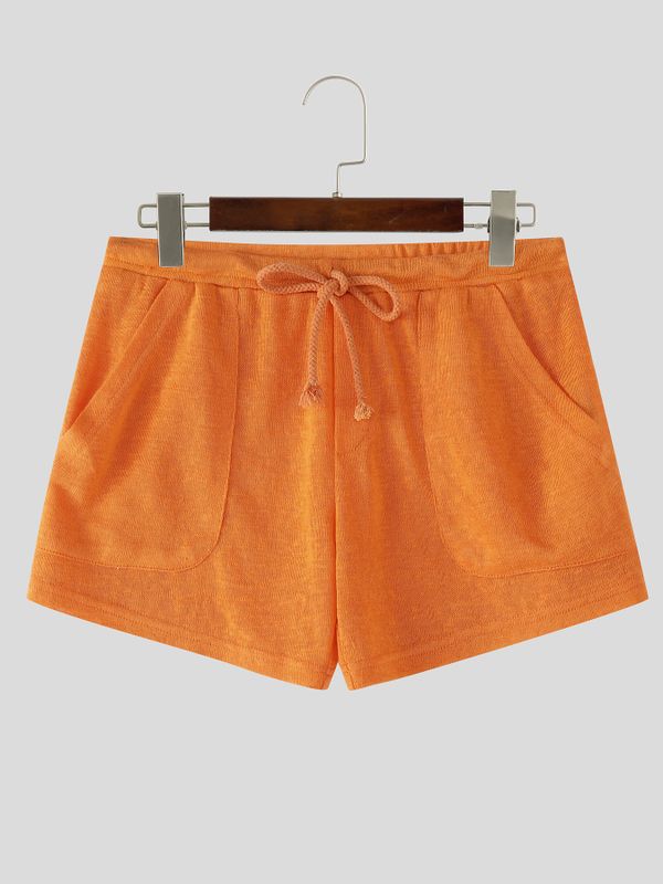 Men's Beach Vacation Drawstring Elastic Waist Beach Gym Casual Short SKUL66983