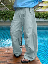 Men's High-Street Japanese Harajuku Drawstring Pleated Balloon Pant SKUL74741