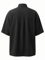 Men's Avant-Garde Accordion-Pleated Batwing Shirt SKUL50543