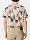 Freizeit-Kurzarmhemden mit Print für Herren SKUI91275