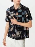 Freizeit-Kurzarmhemden mit Print für Herren SKUI91275