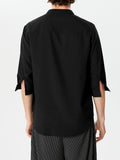 Mens Abstract Face Print Long Sleeve Shirts SKUI93694