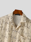 Chemise à manches courtes à imprimé ample pour homme SKUJ03709