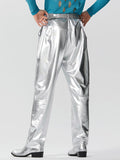 Pantalon de boîte de nuit extensible métallisé brillant pour hommes SKUJ41976