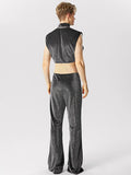 Mens Glitter Sleeveless Two Pieces Outfits SKUK07262