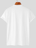 Mens Solid Pintuck Detail Short Sleeve T-Shirt SKUK11610