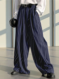 Mens Striped Print Casual Elastic Waist Pants SKUK39962