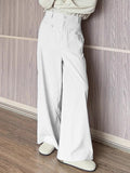 Mens Solid Double Front Pockets Design Pants SKUK49374