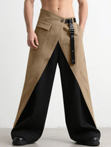Men's Deconstructed Color Block Layered Pocket Pant SKUL31860