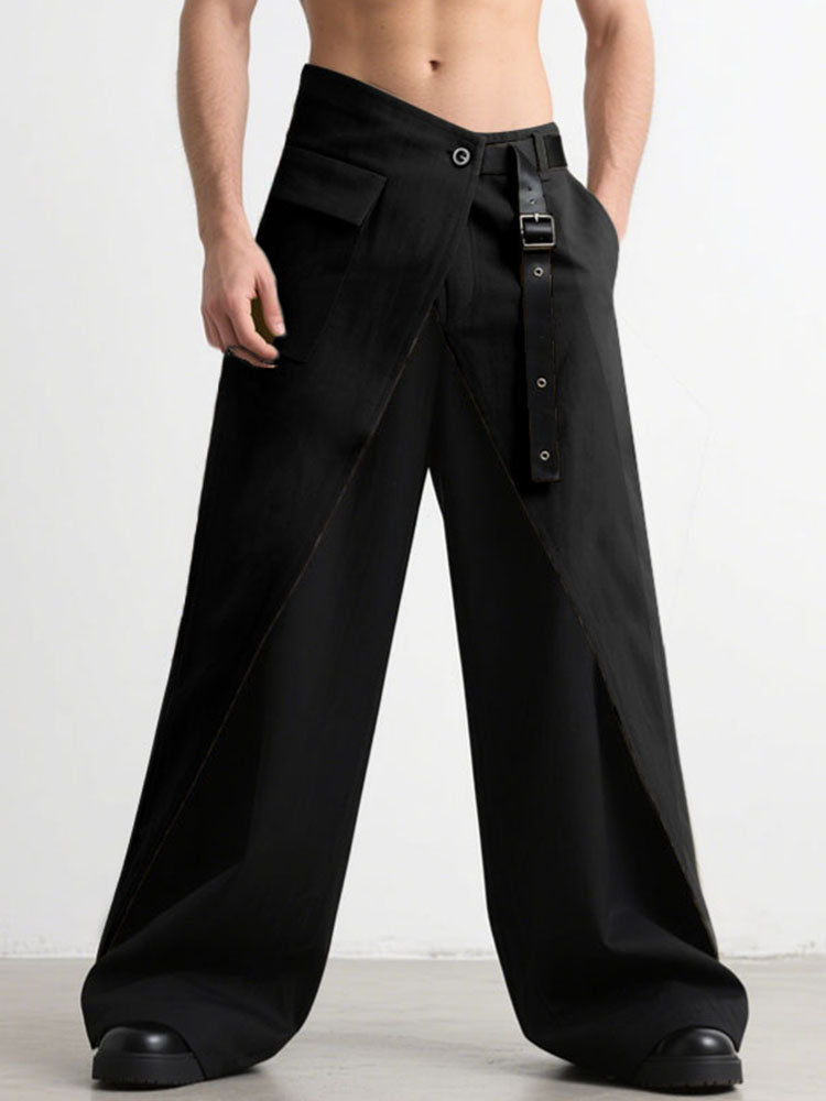 Men's Deconstructed Color Block Layered Pocket Pant SKUL31860