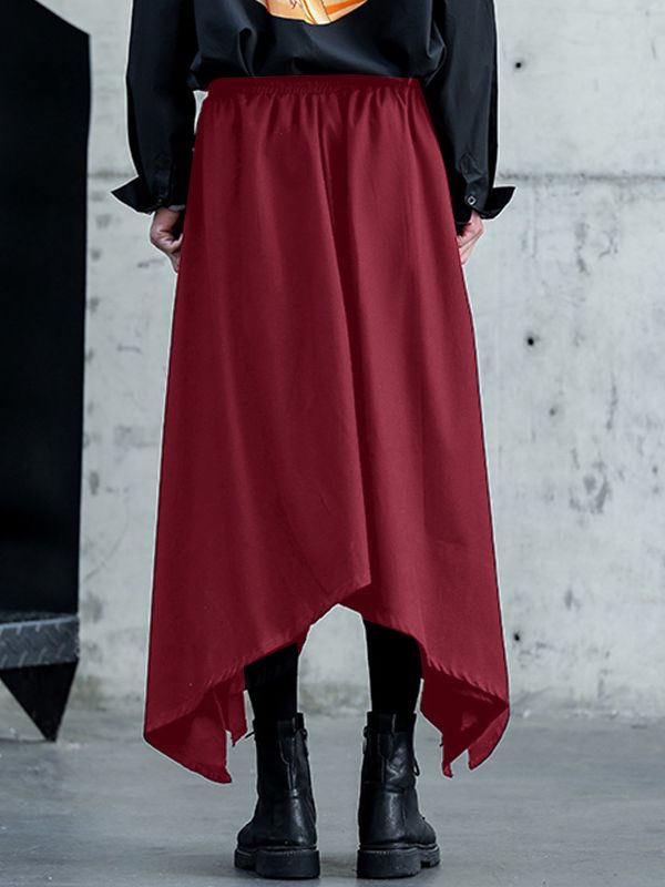 Men's Faux Two-Piece Irregular Hem Casual Pant SKUL32941