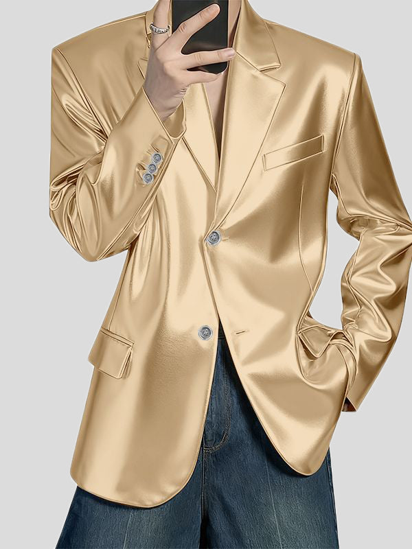 Men's Shiny Long Sleeve Blazer SKUL37519