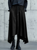 Men's Faux Two-Piece Irregular Hem Casual Pant SKUL32941