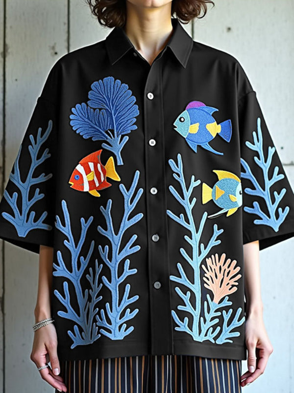 Mens Underwater World Print Short-Sleeve Shirt SKUL20188