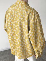 Men's Jacquard Texture Double Breasted Long Sleeve Blazer SKUL25809