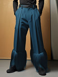 Mens Solid Color Patchwork Straight Pants SKUK49708