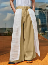 Mens Sheer Mesh Contrast Color Casual Pant SKUL17044