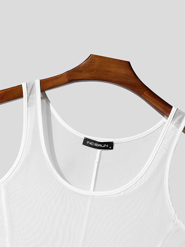 Men's Sheer Mesh Bodysuit SKUL18995