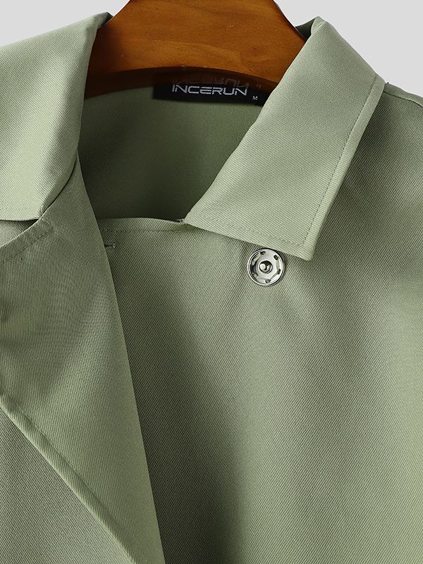 Men's Solid Color Casual Two Piece Outfit SKUL50939