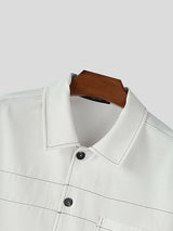 Men's Retro Striped Long Sleeve Jacket SKUL35276