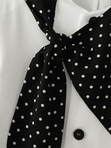 Men's Polka Dot Print Long Sleeve Blazer SKUL25786