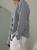 Mens Solid Knit Zip Front Shirt SKUK29399