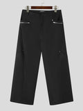 Mens Solid Zip Detail Straight Pants SKUK17089