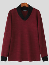 Men's Knit Colorblock Long Sleeve Sweater SKUL29751