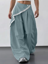 Men's Lace Patchwork Layered Casual Pant SKUL41702