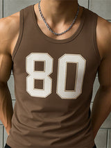Mens Number 80 Print Casual Tank SKUL16142