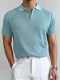 Mens Solid Waffle Knit Golf Shirt SKUK11742