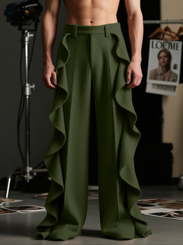 Men's Ruffled Patchwork Casual Pant SKUL29560