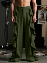 Men's Ruffled Patchwork Casual Pant SKUL29560