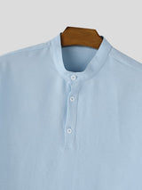 Men's Solid Color Batwing Sleeve Shirt SKUL59998